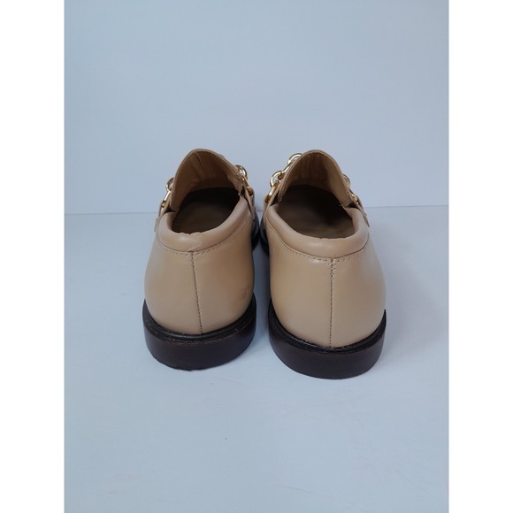 Schutz Dannie Tan Leather Flat Chain Link Loafer Womens Sz 10 B - Picture 5 of 16